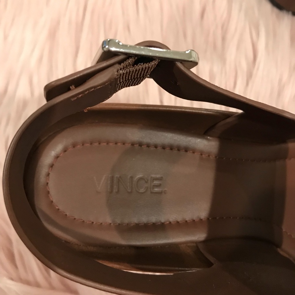 SOLD VINCE Idalia Platform Leather Sandals - Picture 4 of 5